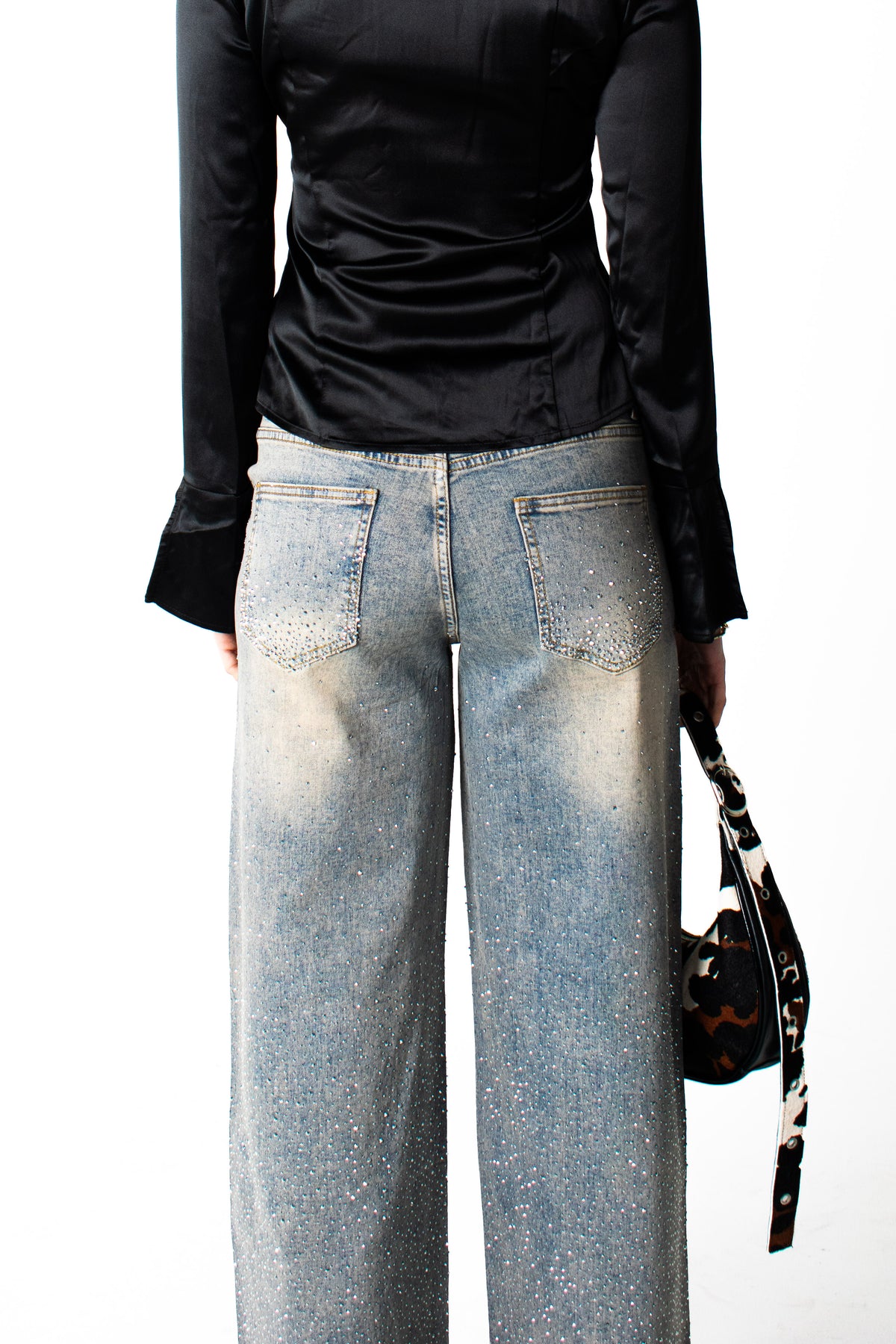 JEANS STRASS WIDE LEG