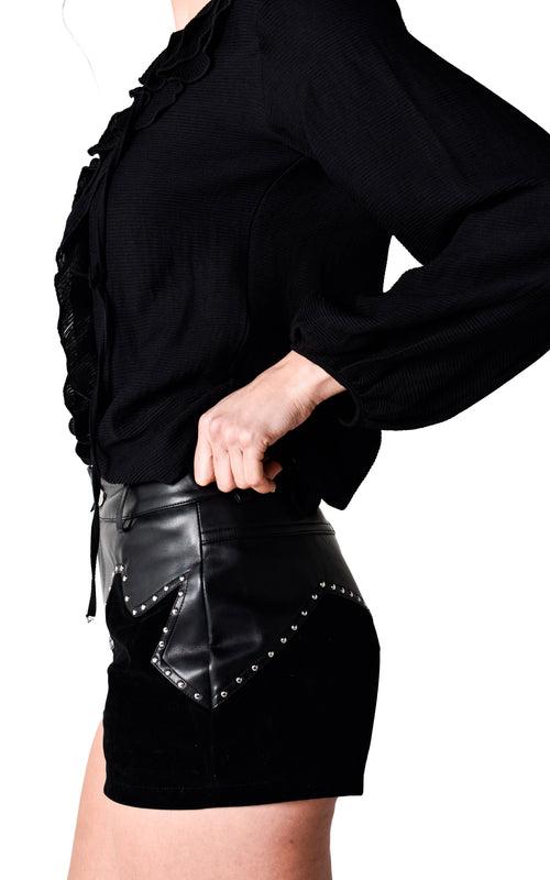BLUSA RUFFLE BLACK